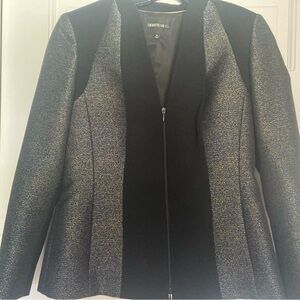 Lafayette 148 New York Black and Silver Women's Jacket